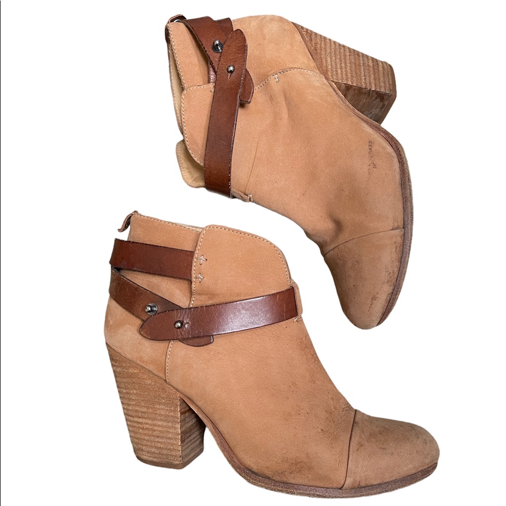 Rag & Bone Harrow Nubuck Suede Ankle Bootie, Sz 8.5